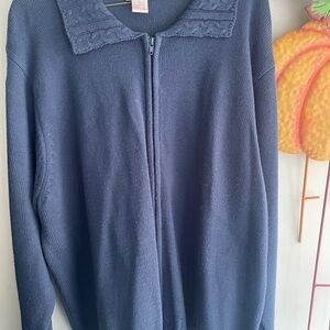Women's Blue Zip-Up Jacket